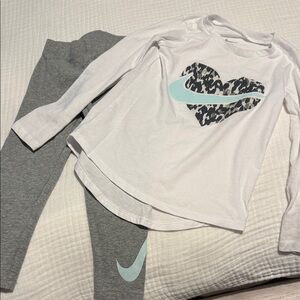 Nike Kids White and Gray Heart Set
